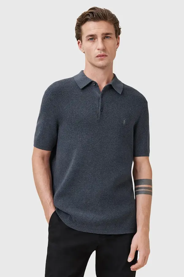AllSaints AllSaints polo majica moška z dodatkom volne ASPEN