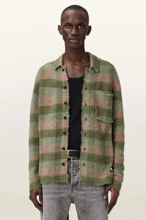 AllSaints AllSaints pulover z zadrgo moški z volno ADLER
