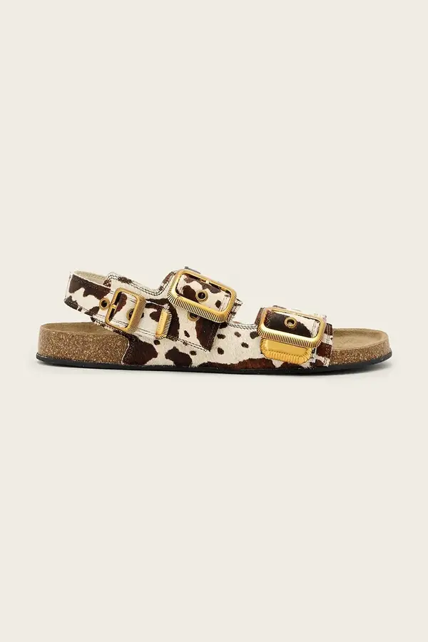 AllSaints AllSaints sandali z ravnim podplatom ženski usnjeni Staffa Sandal