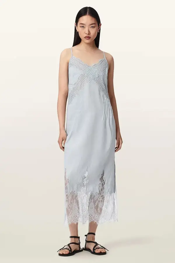 AllSaints AllSaints spodnja obleka lanena SAMIA