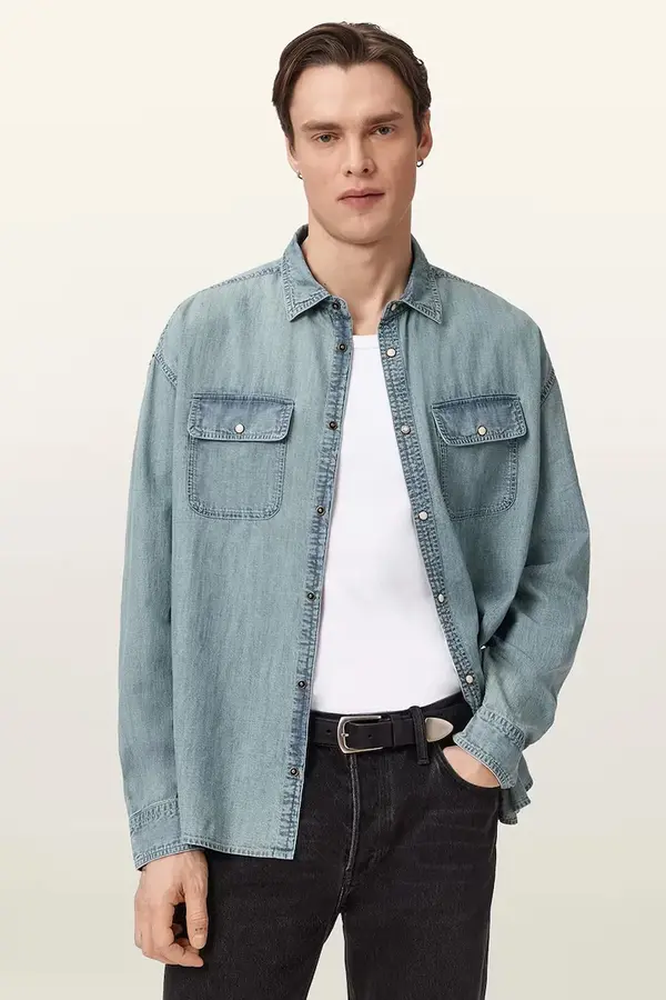 AllSaints AllSaints srajca moška denim GRIBBS