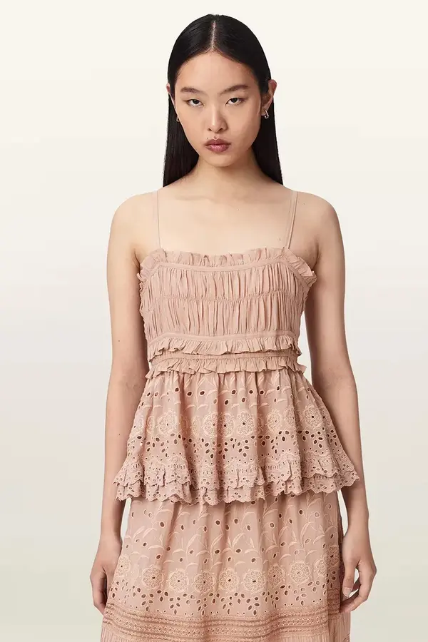 AllSaints AllSaints top ženski z viskozo CAMILLE