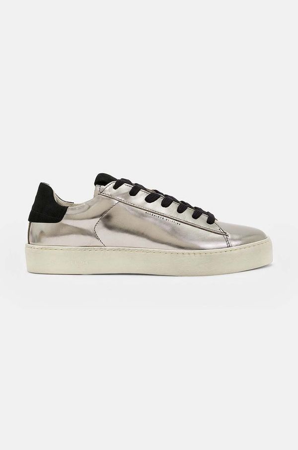 AllSaints AllSaints usnjene superge Shana Metallic Sneaker srebrna barva, WF542X