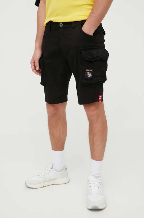 Alpha Industries Alpha Industries Cargo kratke hlače moške bombažne z elastanom