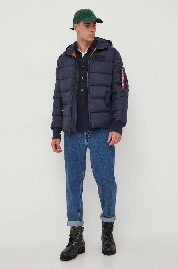 Alpha Industries Alpha Industries Hooded Puffer FD mornarsko modra barva