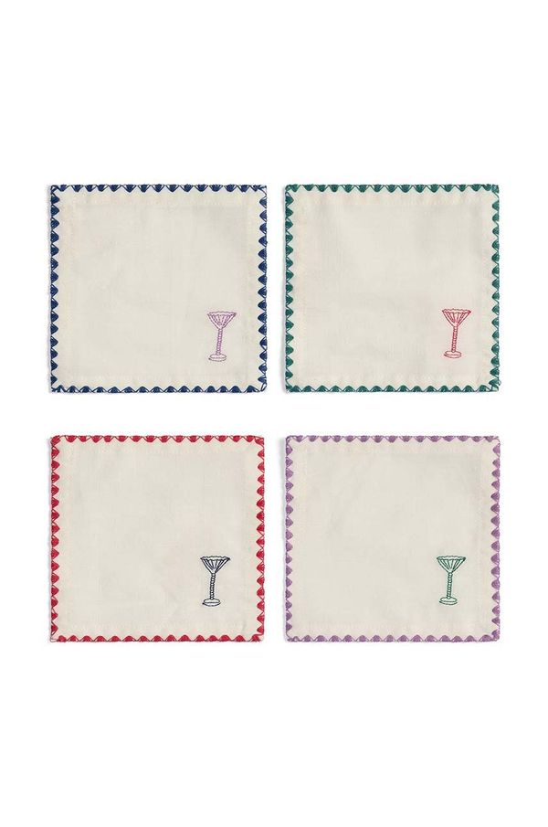 &k amsterdam &k amsterdam komplet prtičkov Napkin Cocktail Zigzag 4-pack