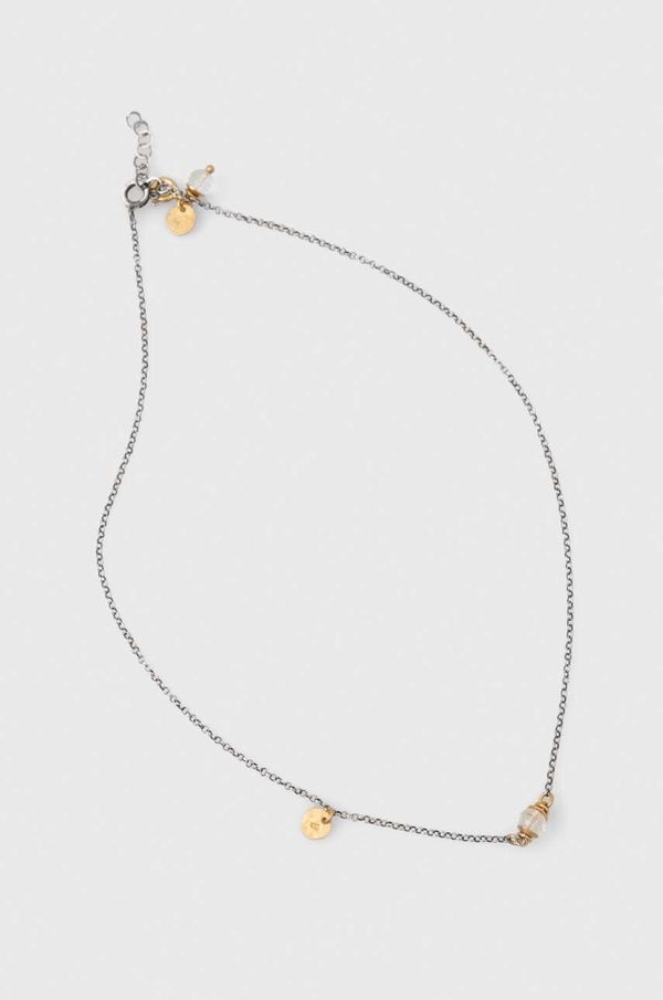 Answear Lab Answear Lab srebrna ogrlica z gorskim kristalom