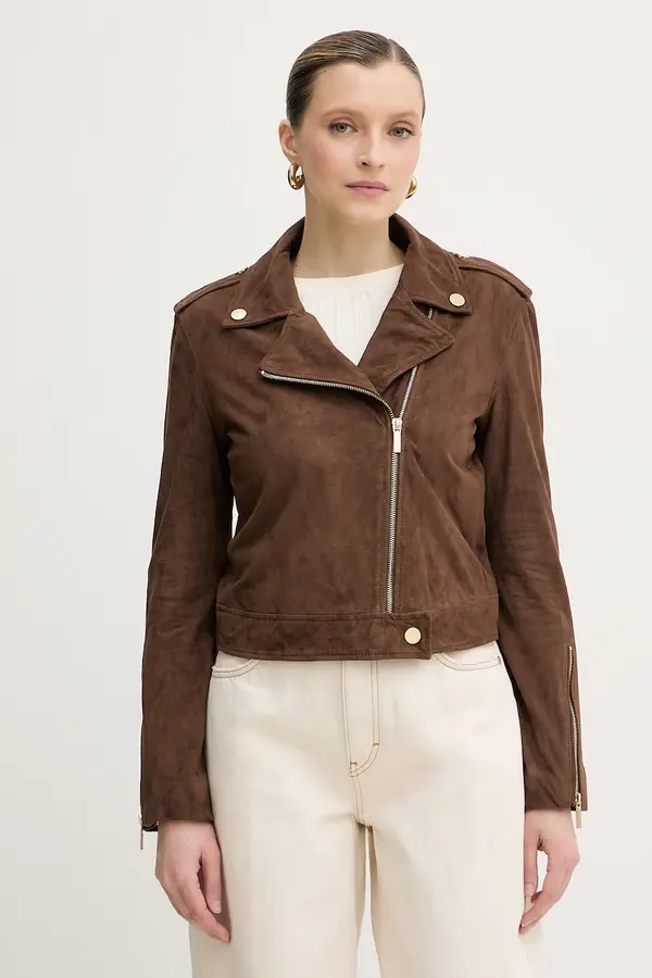 Armani Exchange Armani Exchange bikerska jakna ženska semišasta