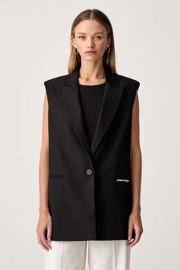 Armani Exchange Armani Exchange enoredni telovnik ženski z dodatkom volne