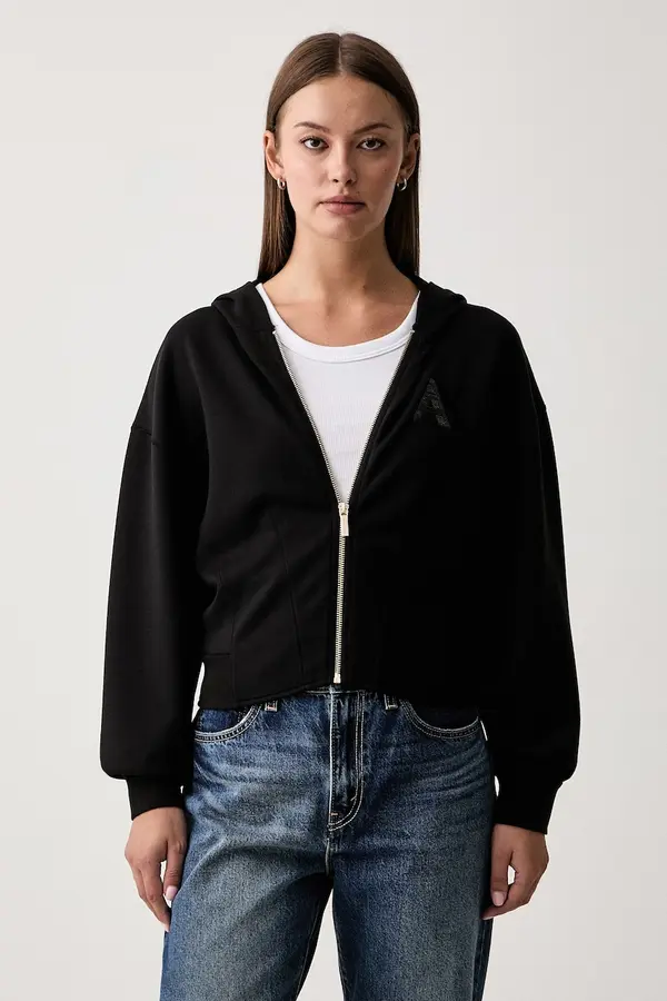Armani Exchange Armani Exchange jopica s kapuco ženska z viskozo