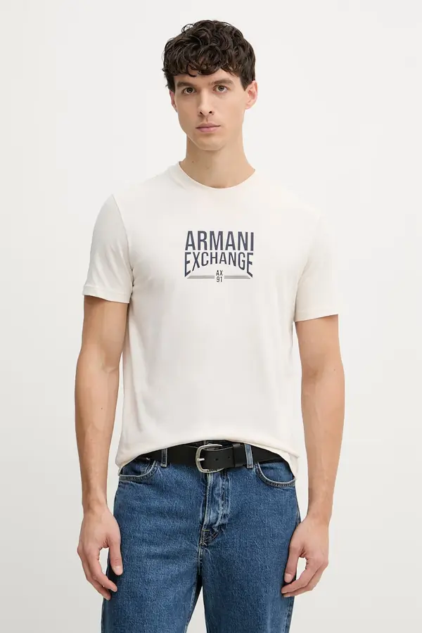 Armani Exchange Armani Exchange kratka majica moška bombažna