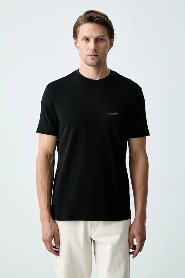 Armani Exchange Armani Exchange kratka majica moška bombažna z elastanom