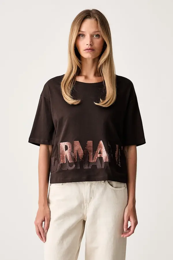 Armani Exchange Armani Exchange kratka majica ženska bombažna
