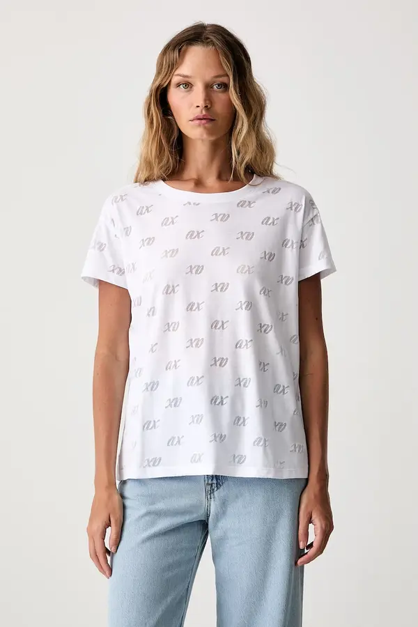 Armani Exchange Armani Exchange kratka majica ženska z bombažem