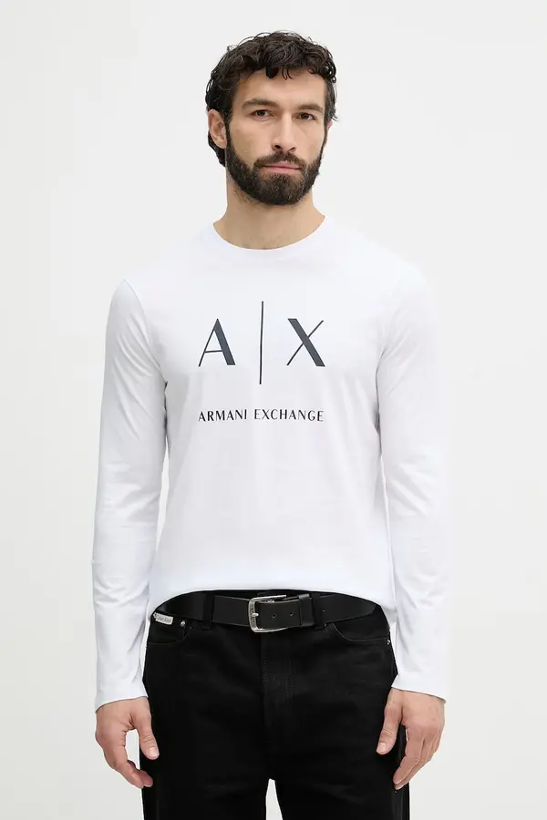 Armani Exchange Armani Exchange Majica z dolgimi rokavi moška bombažna