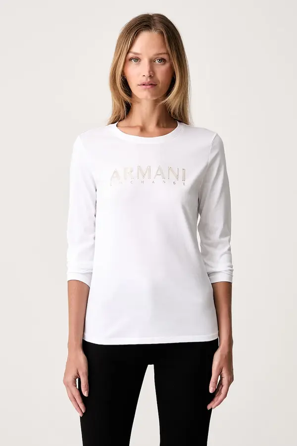 Armani Exchange Armani Exchange majica z dolgimi rokavi ženska bombažna