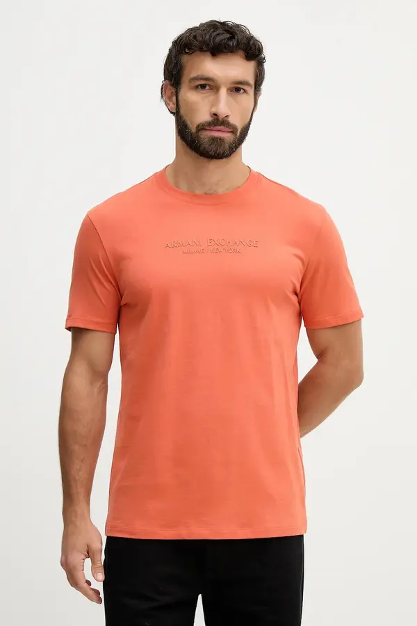 Armani Exchange Armani Exchange osnovna kratka majica moška bombažna