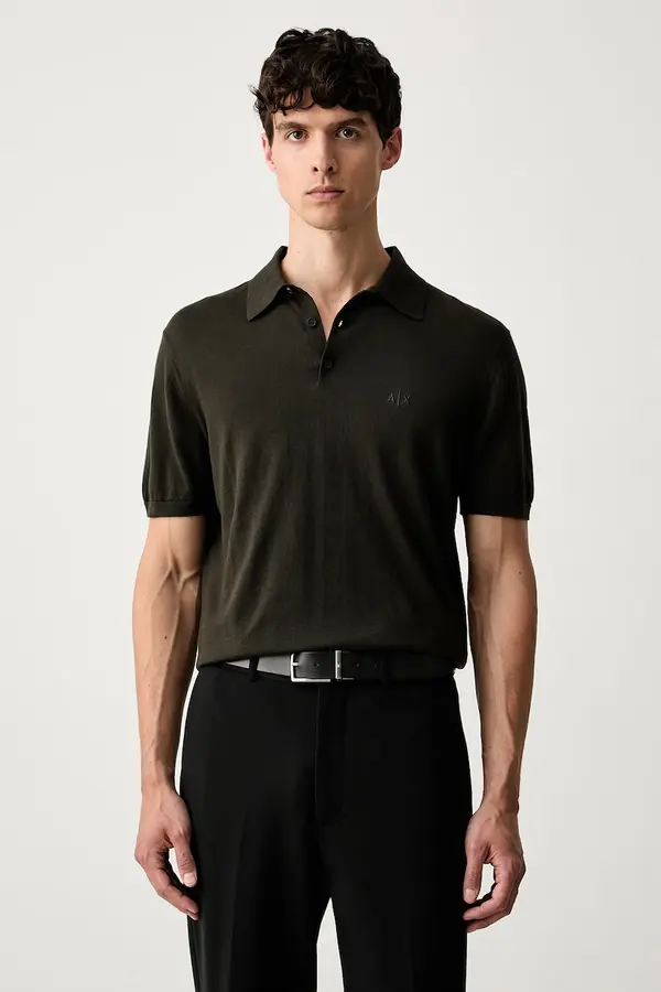 Armani Exchange Armani Exchange pletena polo majica moška bombažna