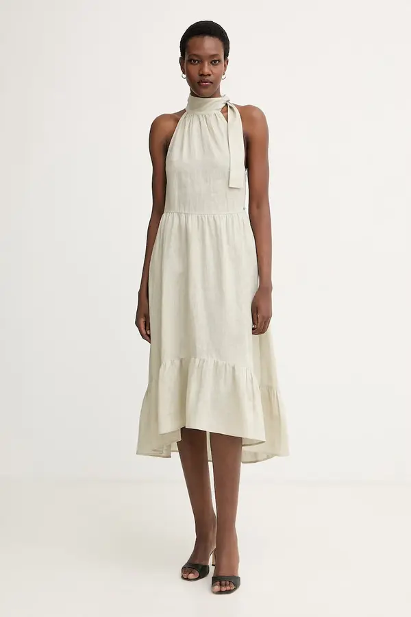 Armani Exchange Armani Exchange poletna obleka lanena