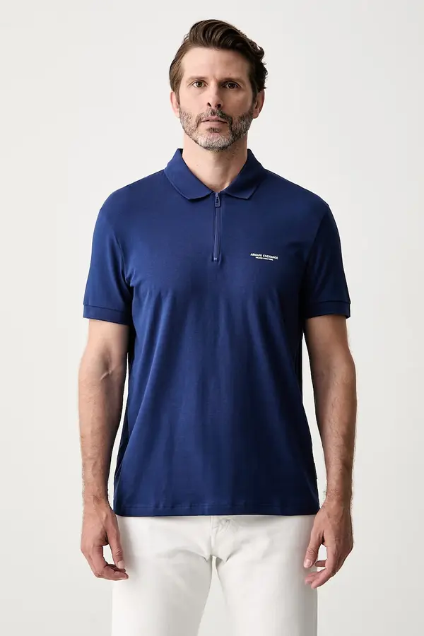 Armani Exchange Armani Exchange polo majica moška bombažna z elastanom