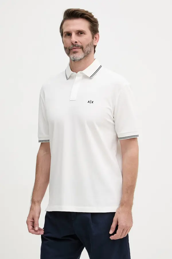 Armani Exchange Armani Exchange polo majica moška iz bombaža z elastanom