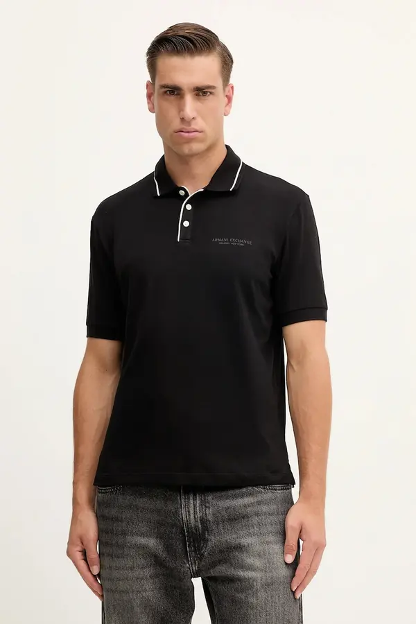 Armani Exchange Armani Exchange polo majica moška z bombažem