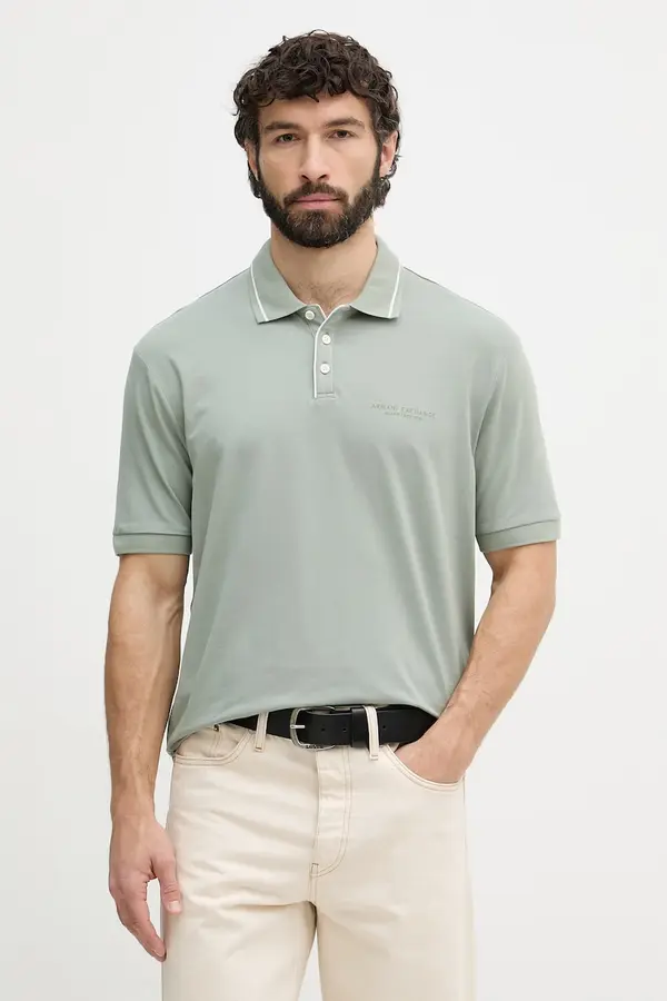 Armani Exchange Armani Exchange polo majica moška z bombažem