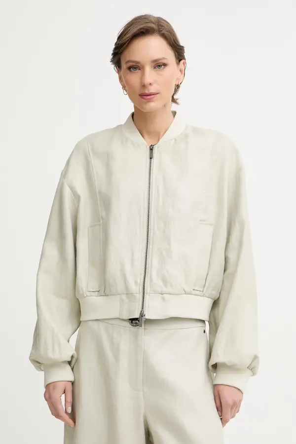 Armani Exchange Armani Exchange prehodna jakna ženska lanena