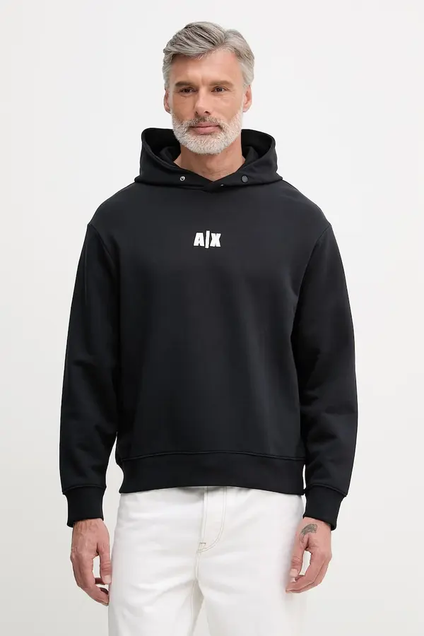 Armani Exchange Armani Exchange pulover s kapuco moški bombažen