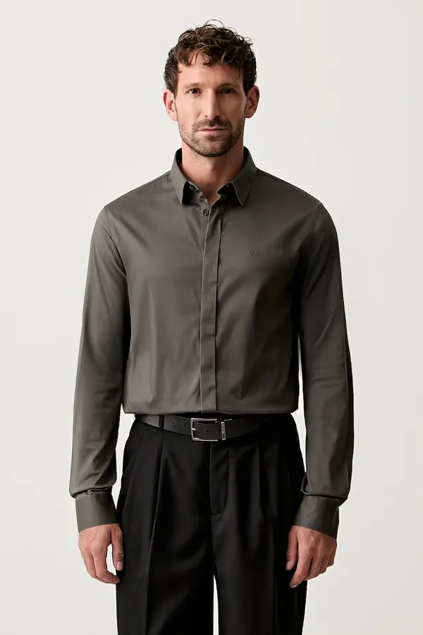 Armani Exchange Armani Exchange srajca moška bombažna z elastanom