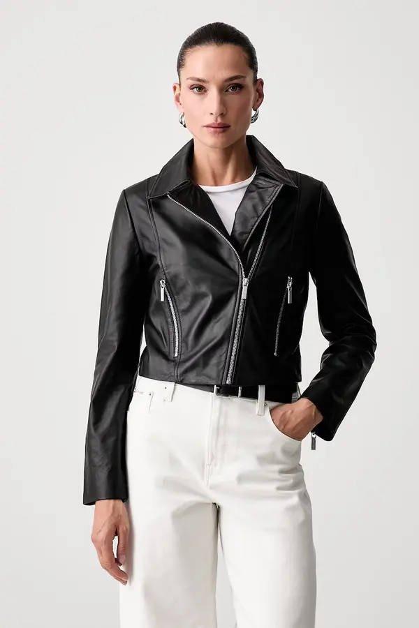 Armani Exchange Armani Exchange usnjena jakna ženska