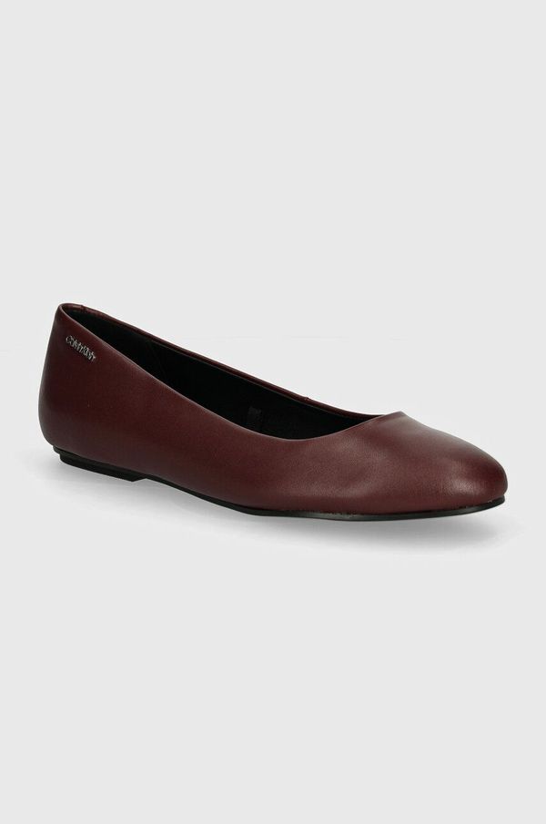 Calvin Klein Balerinke Calvin Klein ROUND BALLERINA bordo barva, HW0HW00618