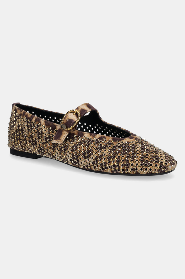 Kurt Geiger London Balerinke iz semiša Kurt Geiger London Mayfair Ballet Flat bež barva, 2656339289