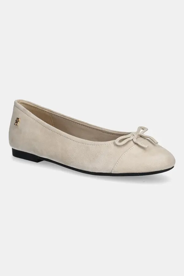 Tommy Hilfiger Balerinke iz semiša Tommy Hilfiger TOE CAP SUEDE BALLERINA