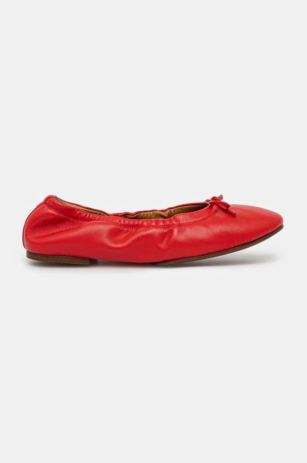 Polo Ralph Lauren Balerinke Polo Ralph Lauren Flats Ballet rdeča barva, 818960638