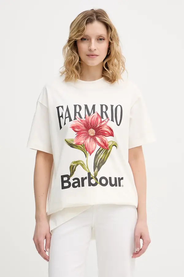 Barbour Barbour kratka majica ženska bombažna x Farm Rio