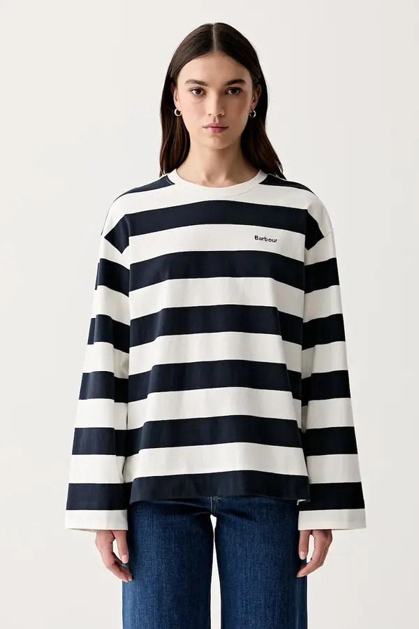 Barbour Barbour majica z dolgimi rokavi ženska bombažna Cartmel