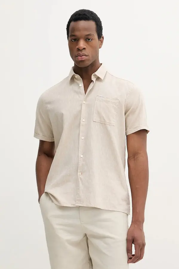 Barbour Barbour srajca moška z lanom Shirt Dept - Summer