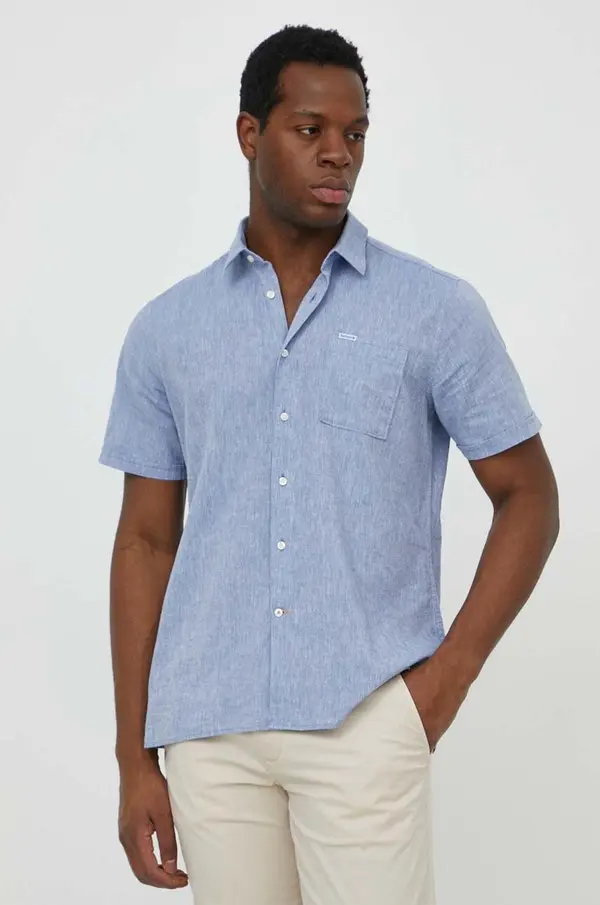 Barbour Barbour srajca moška z lanom Shirt Dept - Summer
