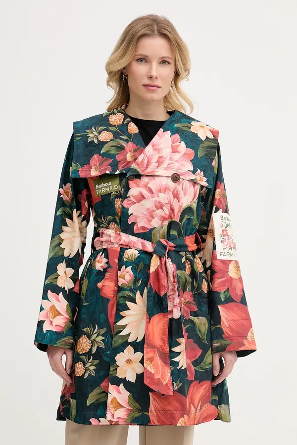 Barbour Barbour trenčkot ženski bombažen x Farm Rio