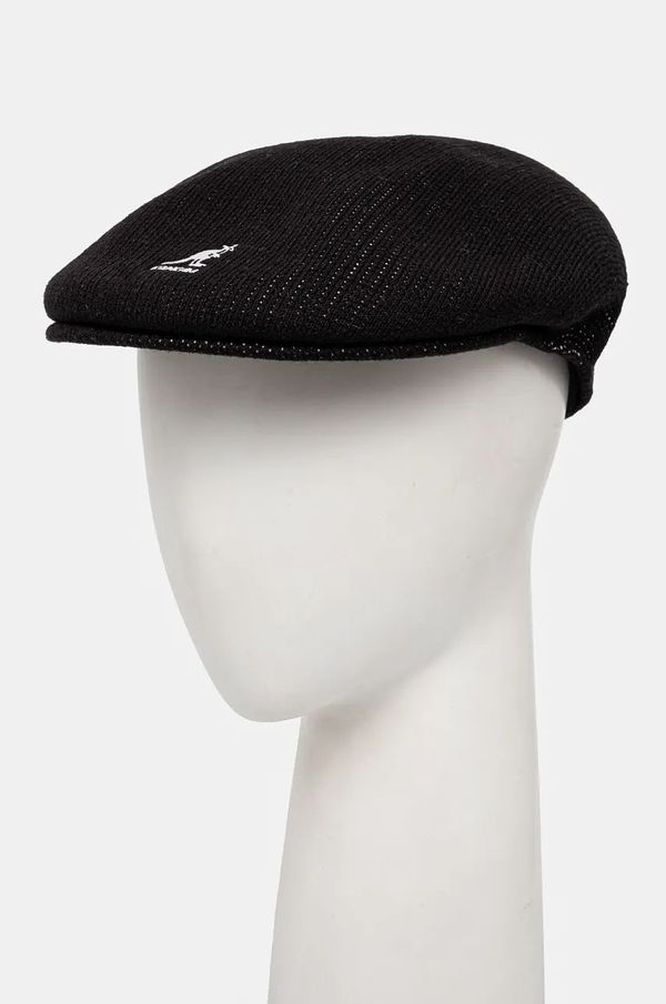 Kangol Baretka s primesjo volne Kangol Y2K WOOL 504 črna barva, K3718.BK001