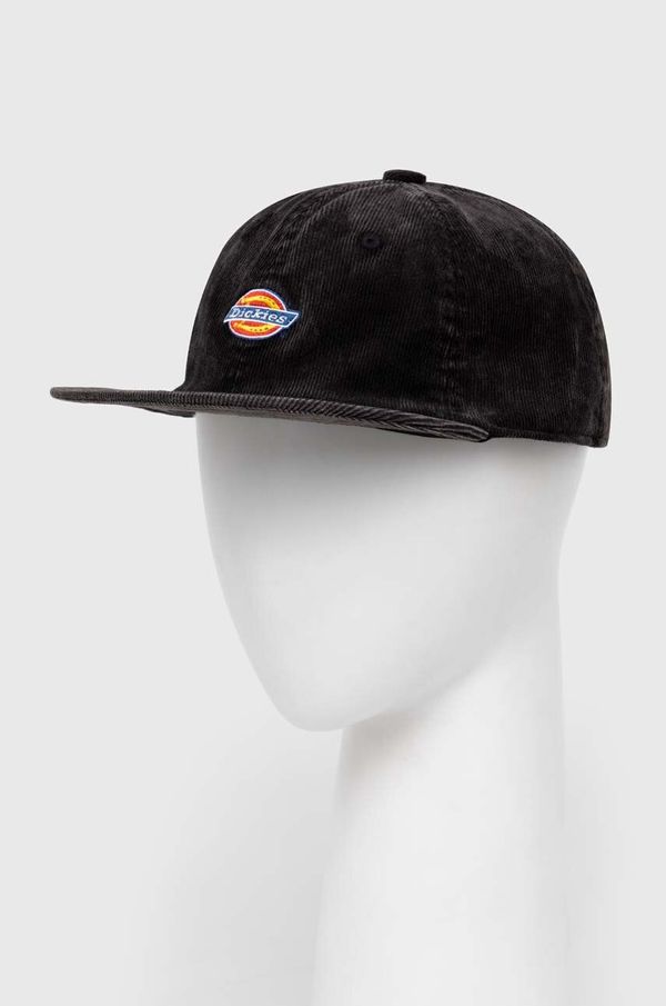 Dickies Baseball kapa iz rebrastega žameta Dickies CHASE CITY CAP črna barva, DK0A4YPJ