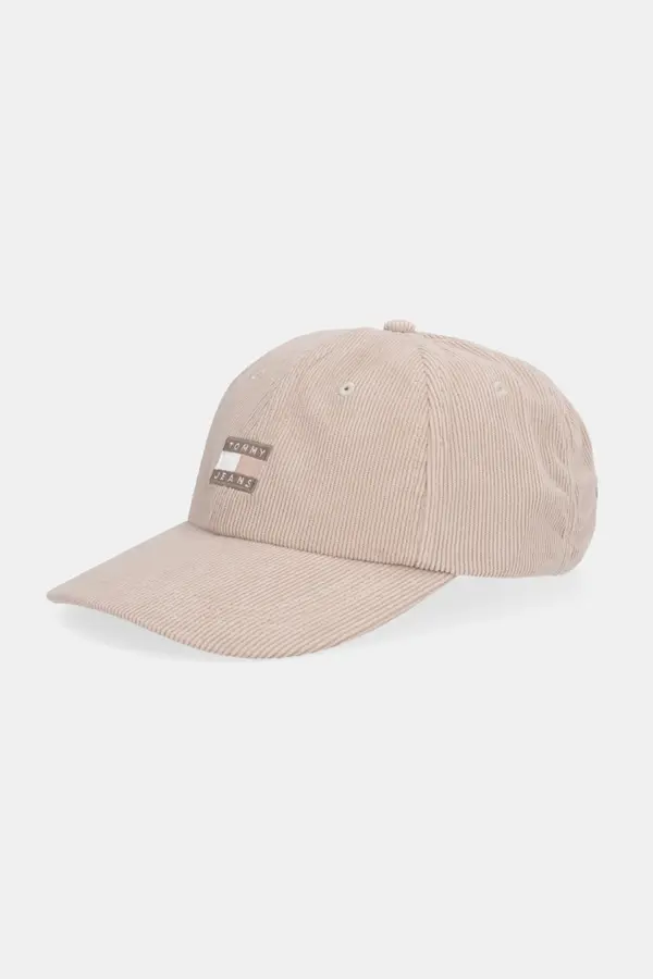 Tommy Jeans Baseball kapa iz rebrastega žameta Tommy Jeans