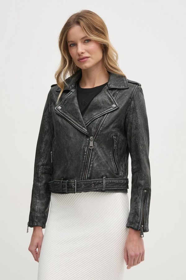 DKNY Biker jakna Dkny ženska, siva barva, DJ4J6062