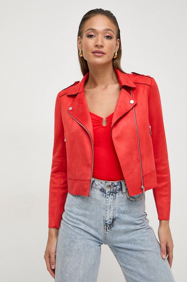 Morgan Biker jakna Morgan ženska, rdeča barva
