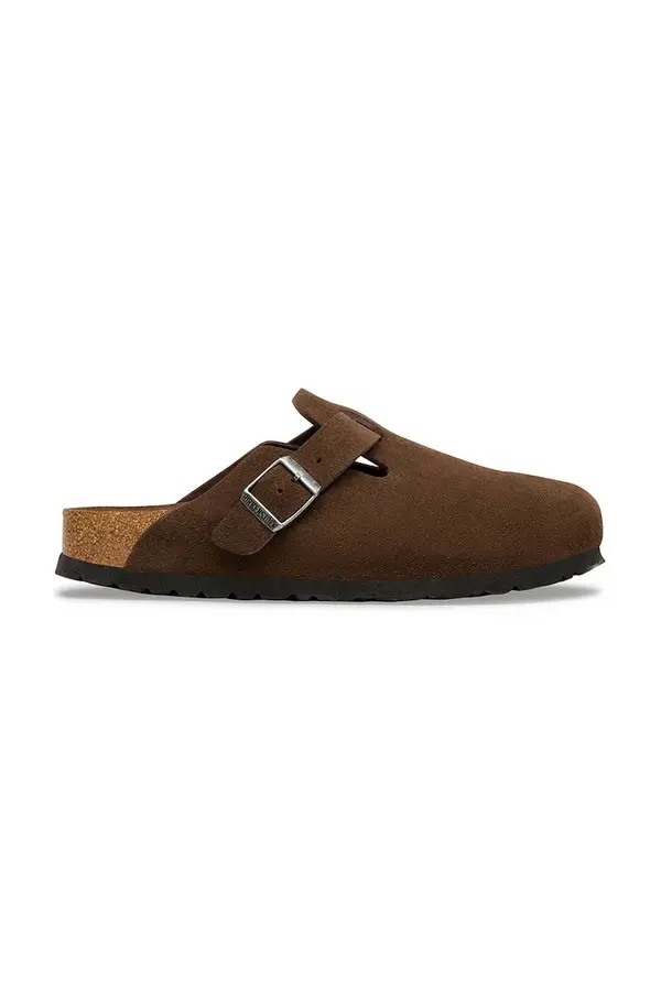 Birkenstock Birkenstock natikači z ravnim podplatom iz semiša Boston SFB LEVE