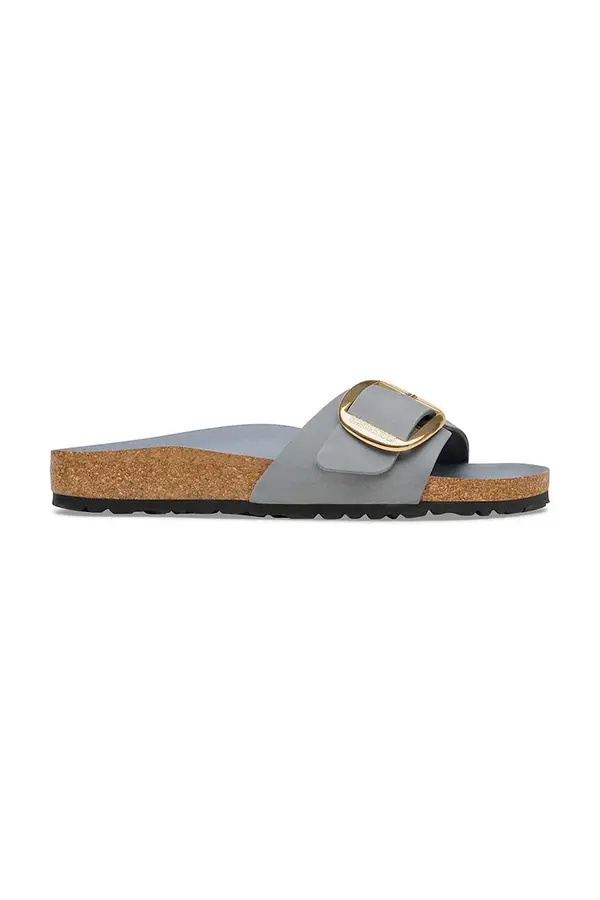 Birkenstock Birkenstock natikači z ravnim podplatom ženski iz nubuka Madrid Big Buckle