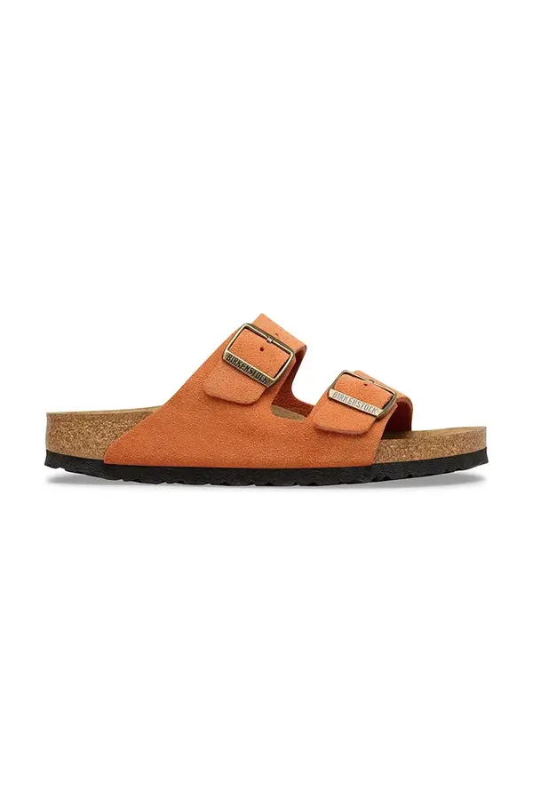 Birkenstock Birkenstock natikači z ravnim podplatom ženski semiš Arizona