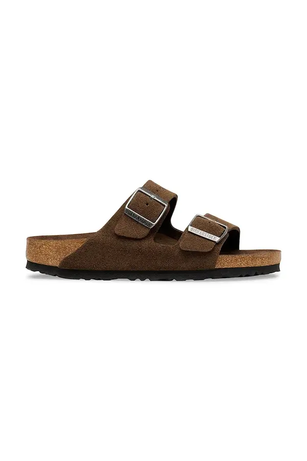 Birkenstock Birkenstock natikači z ravnim podplatom ženski semiš Arizona