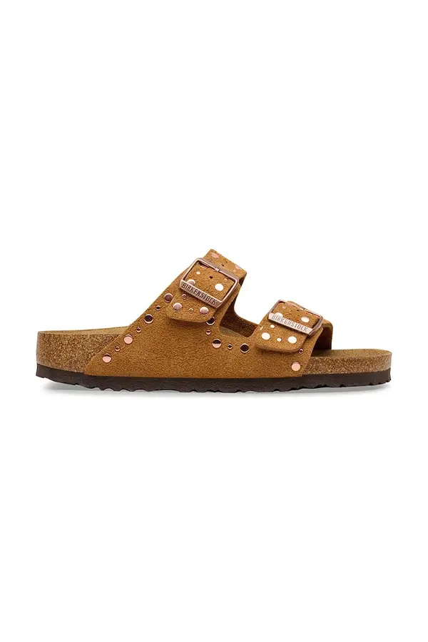 Birkenstock Birkenstock natikači z ravnim podplatom ženski semišasti